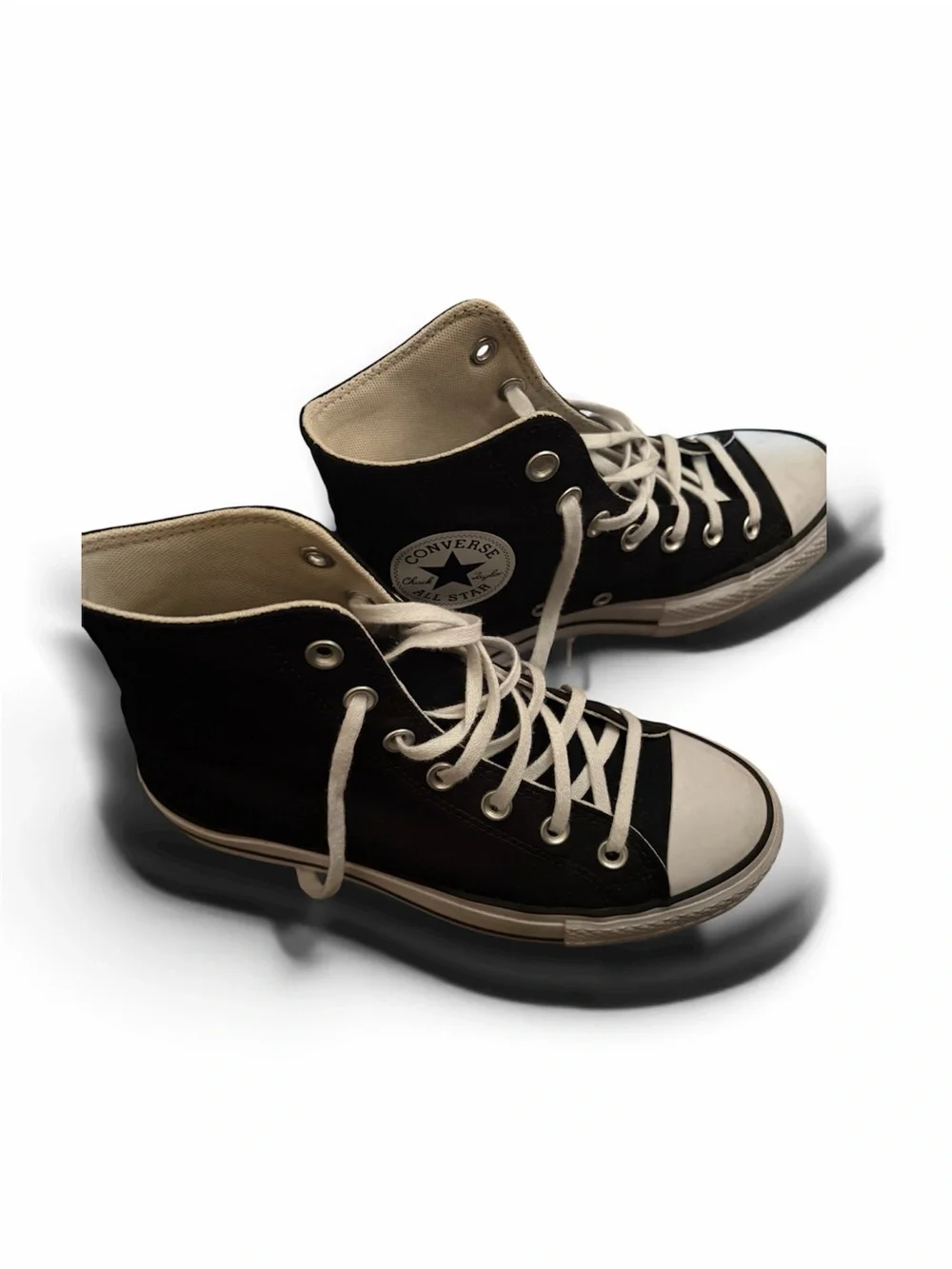 Converse Black High-Top platform Sneakers